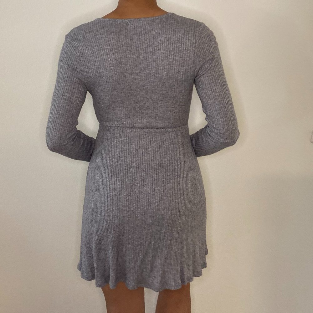Knit Rib Tye Front Dress - Picture 2 of 3